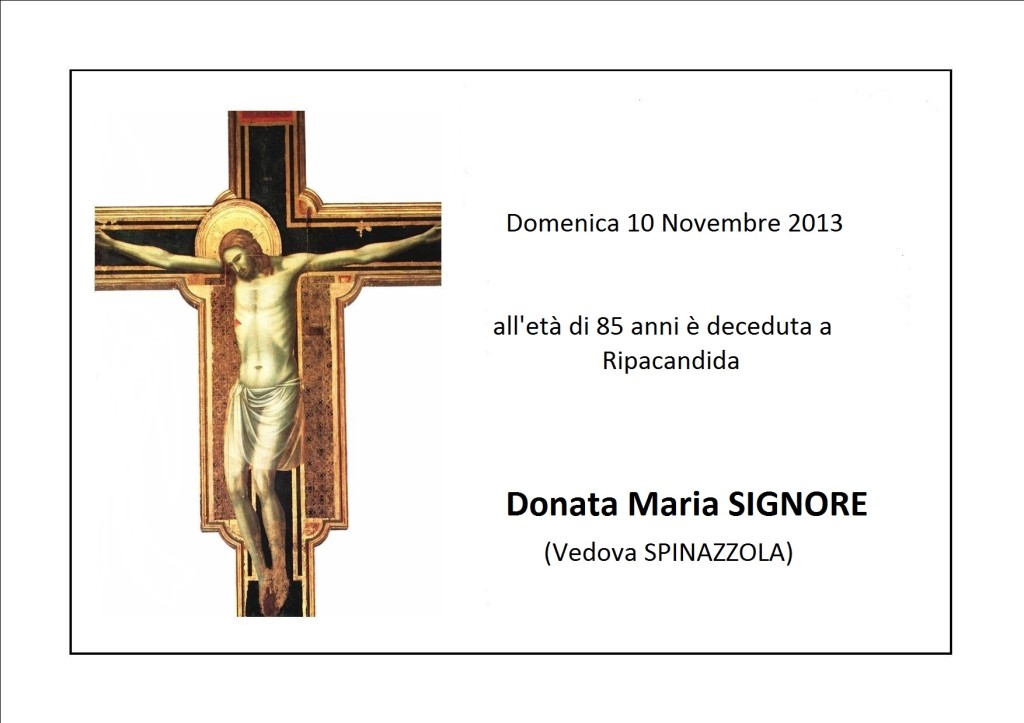 manifesto-funebre Donata Maria SIGNORE