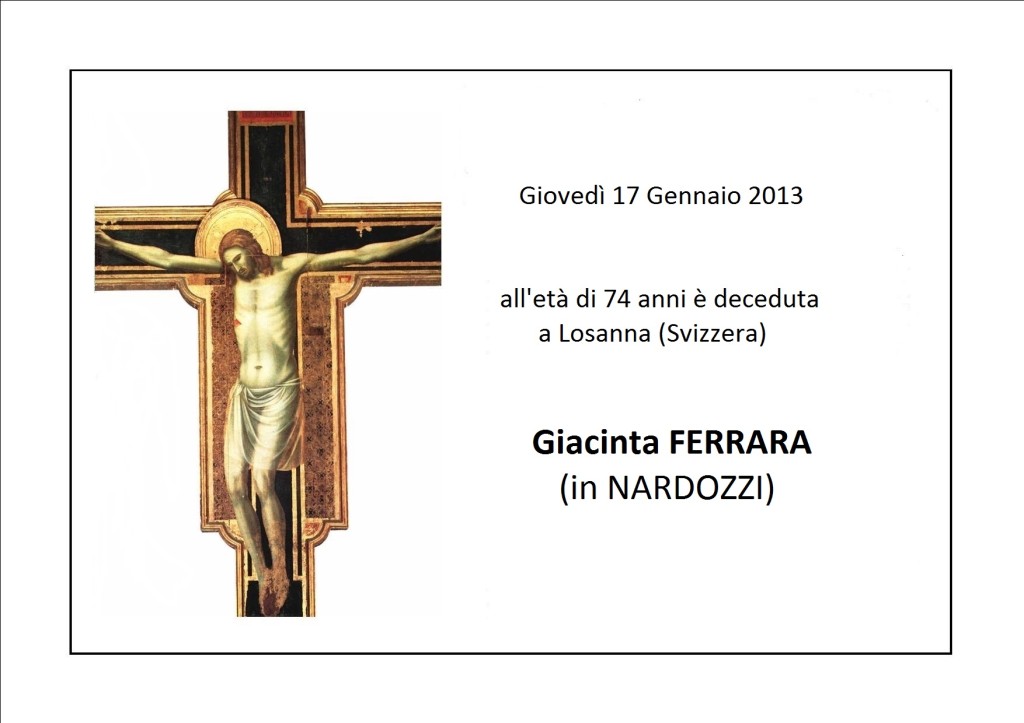 manifesto-funebre Giacinta FERRARA