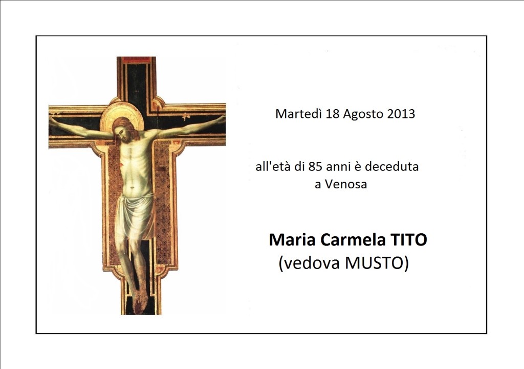 manifesto-funebre Maria Carmela TITO