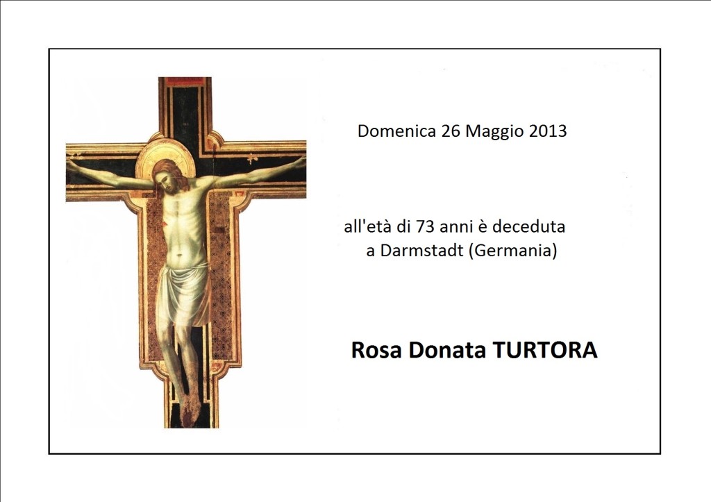 manifesto-funebre Rosa Donata TURTORA