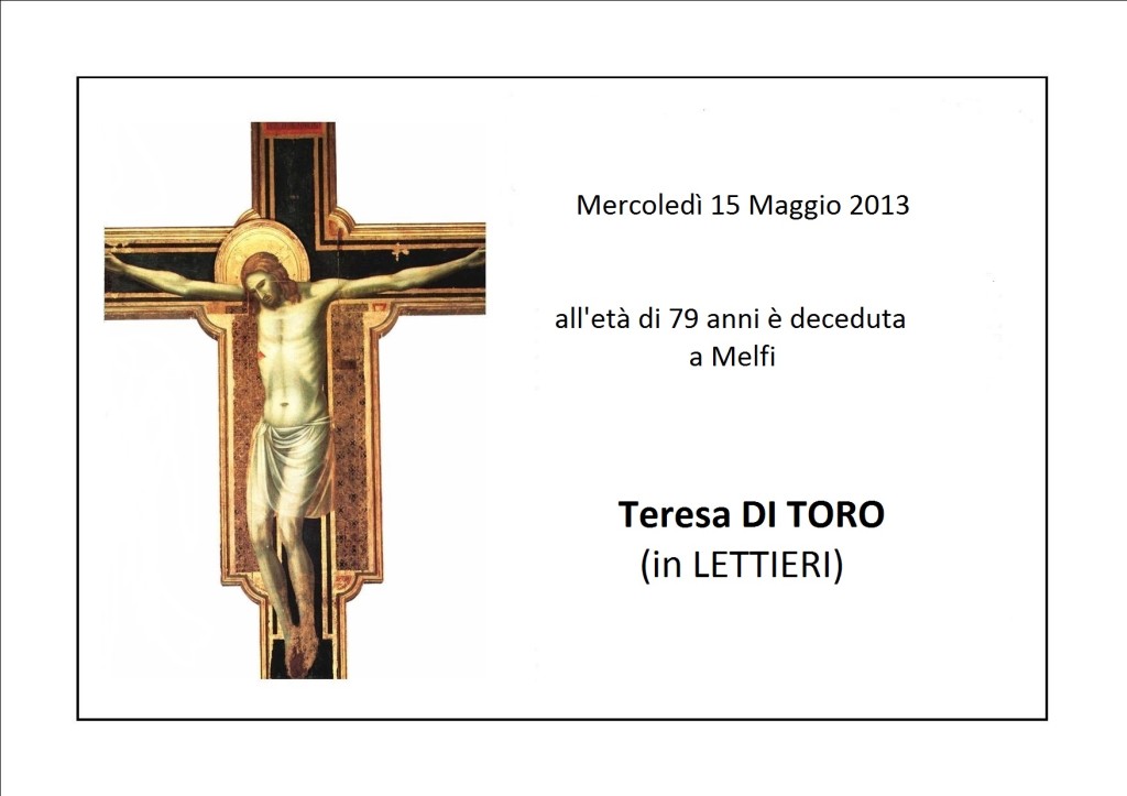 manifesto-funebre Teresa DI TORO
