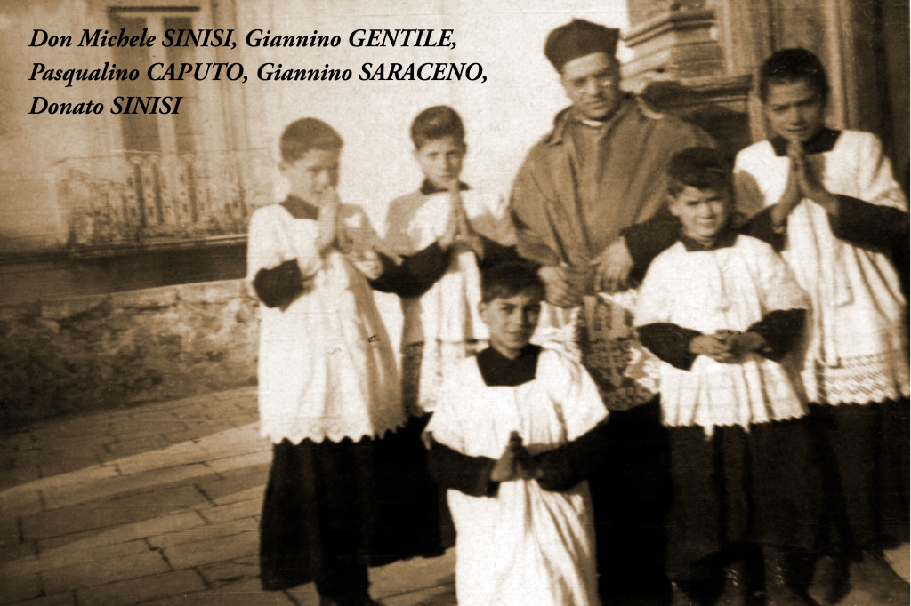65 FOTO Don Michele Sinisi,Giannino Gentile,Pasqualino Caputo,Giannino Saraceno,Donato Sinisi, (NUOVA)