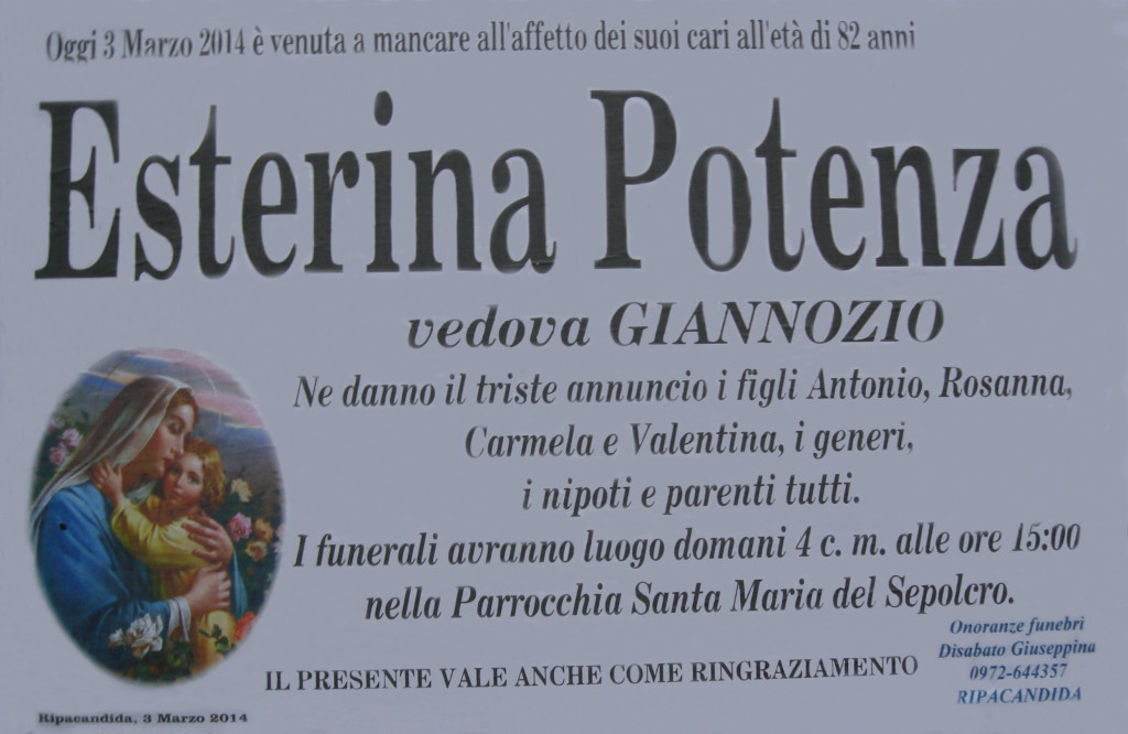 POTENZA ESTERINA