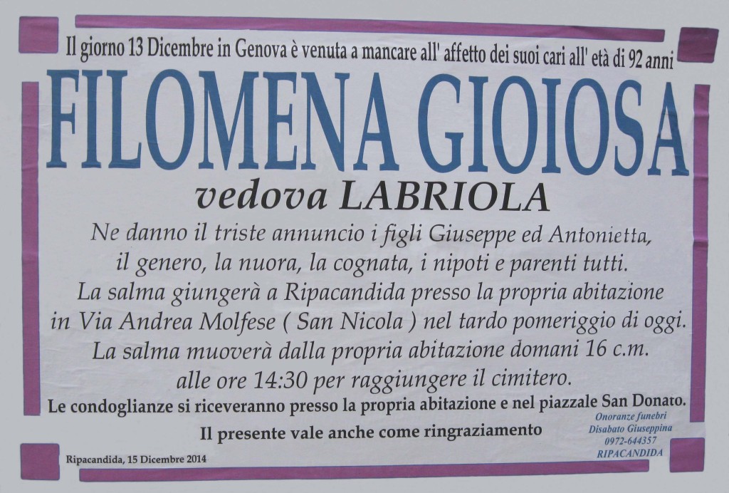 GIOIOSA Filomena