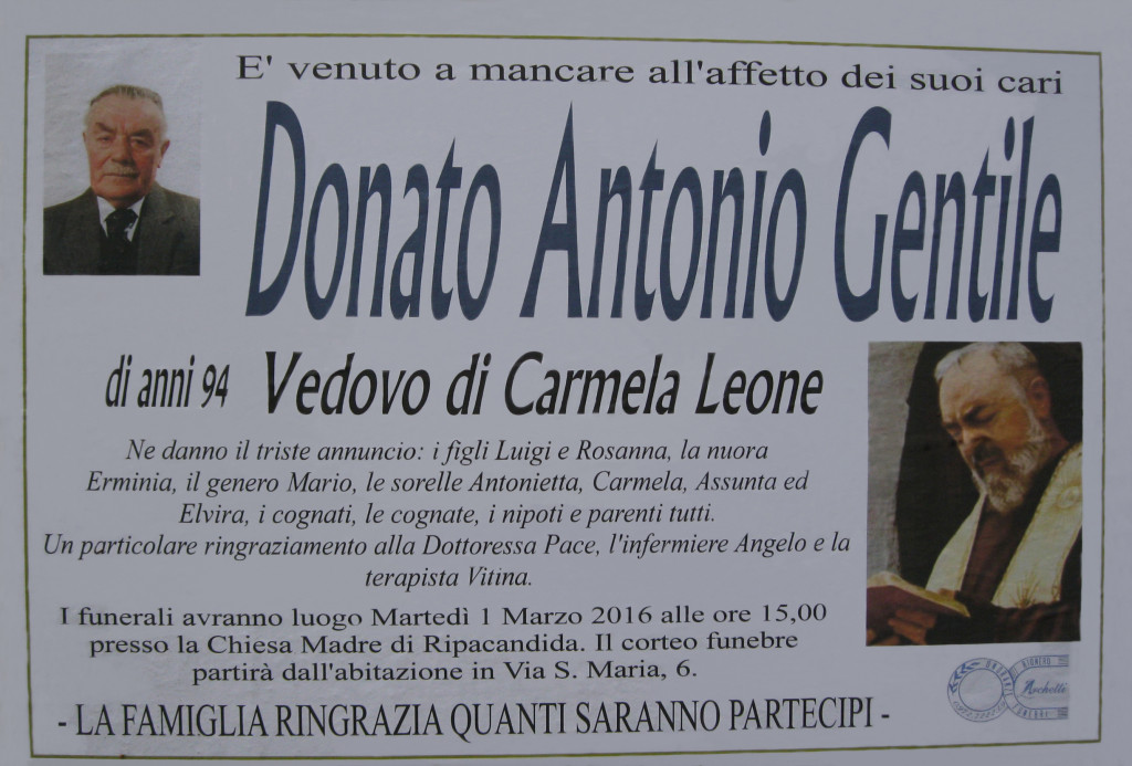 GENTILE Donato Antonio